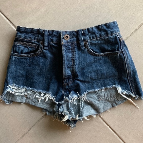 Free People Blue Jean Shorts - Picture 1 of 8